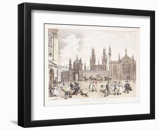 Magdalen College, Oxford, 1809-1811-Thomas Rowlandson-Framed Giclee Print