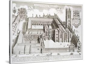 Magdalen College, Oxford, from "Oxonia Illustrata," Published 1675-David Loggan-Stretched Canvas