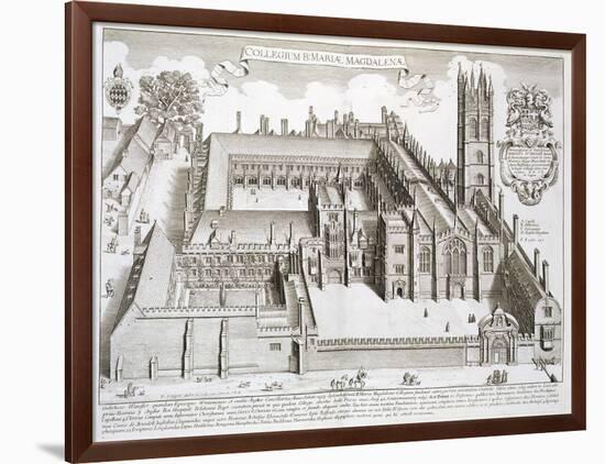 Magdalen College, Oxford, from "Oxonia Illustrata," Published 1675-David Loggan-Framed Giclee Print