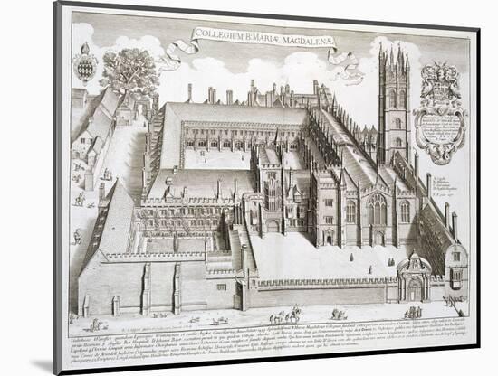 Magdalen College, Oxford, from "Oxonia Illustrata," Published 1675-David Loggan-Mounted Giclee Print