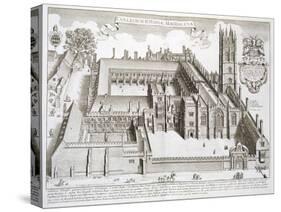 Magdalen College, Oxford, from "Oxonia Illustrata," Published 1675-David Loggan-Stretched Canvas