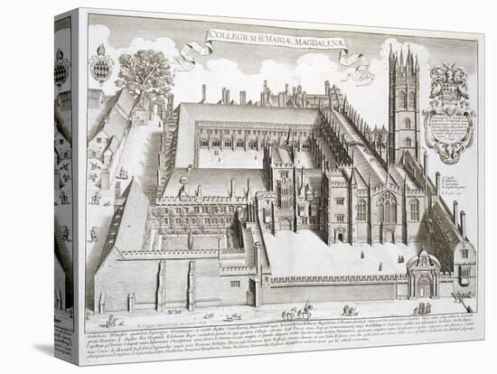 Magdalen College, Oxford, from "Oxonia Illustrata," Published 1675-David Loggan-Stretched Canvas