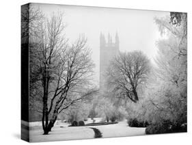 Magdalen College, Oxford, Oxfordshire in the Snow-Henry Taunt-Stretched Canvas