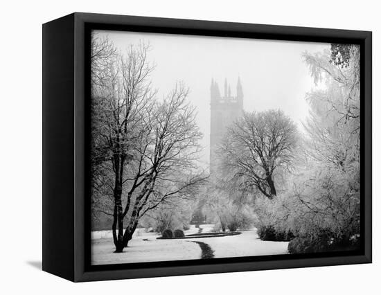 Magdalen College, Oxford, Oxfordshire in the Snow-Henry Taunt-Framed Stretched Canvas