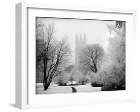 Magdalen College, Oxford, Oxfordshire in the Snow-Henry Taunt-Framed Photographic Print