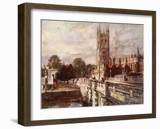 Magdalen Tower and Bridge, 1903-John Fulleylove-Framed Giclee Print