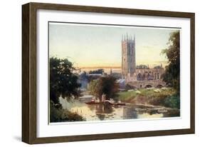 Magdalen Tower and Bridge-William Matthison-Framed Giclee Print