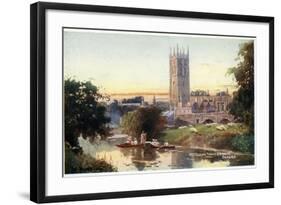 Magdalen Tower and Bridge-William Matthison-Framed Giclee Print