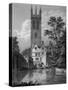 Magdalen Tower, Oxford-J and HS Storer-Stretched Canvas