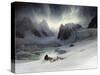 Magdalena Bay, Aurora Borealis Effect by Francois Auguste Biard-null-Stretched Canvas