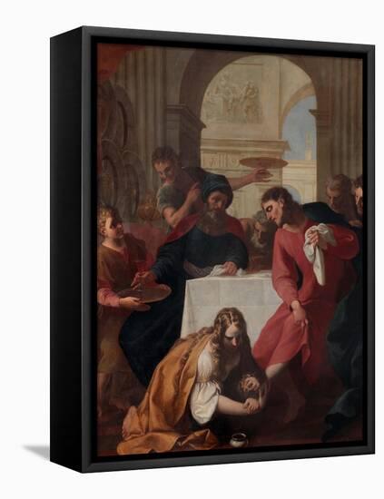 Magdalene in the House of Simon the Pharisee-Giuseppe Tortelli-Framed Stretched Canvas