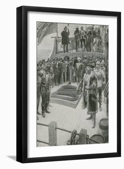 Magellan Quells the Mutiny-Henry Marriott Paget-Framed Giclee Print