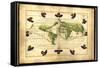 Magellan's Route, 16th Century Map-Library of Congress-Framed Stretched Canvas