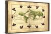 Magellan's Route, 16th Century Map-Library of Congress-Stretched Canvas