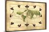 Magellan's Route, 16th Century Map-Library of Congress-Mounted Photographic Print