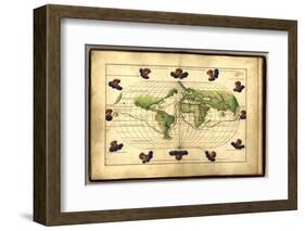 Magellan's Route, 16th Century Map-Library of Congress-Framed Photographic Print