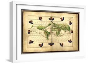 Magellan's Route, 16th Century-Science Source-Framed Giclee Print