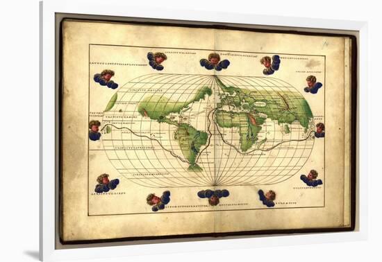 Magellan's Route, 16th Century-Science Source-Framed Giclee Print