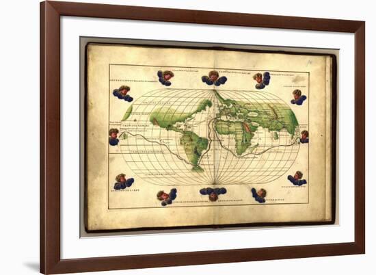 Magellan's Route, 16th Century-Science Source-Framed Giclee Print