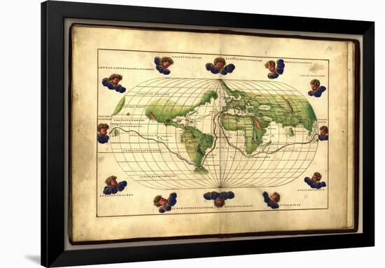 Magellan's Route, 16th Century-Science Source-Framed Giclee Print