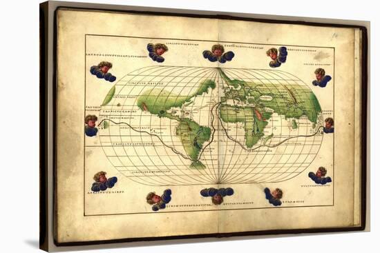 Magellan's Route, 16th Century-Science Source-Stretched Canvas