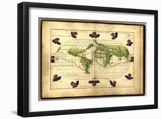 Magellan's Route, 16th Century-Science Source-Framed Premium Giclee Print