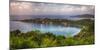 Magens Bay After Sunset Panorama, St Thomas USVI-George Oze-Mounted Photographic Print