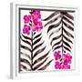 Magenta Black Orchid Bloom Pattern-Cat Coquillette-Framed Giclee Print