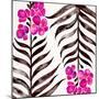 Magenta Black Orchid Bloom Pattern-Cat Coquillette-Mounted Giclee Print