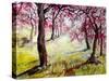 Magenta Blossoms-Mary Smith-Stretched Canvas