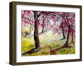 Magenta Blossoms-Mary Smith-Framed Giclee Print