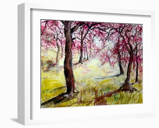 Magenta Blossoms-Mary Smith-Framed Giclee Print