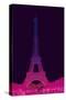 Magenta Eiffel Tower-Cora Niele-Stretched Canvas