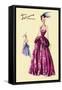 Magenta Evening Gown-null-Framed Stretched Canvas