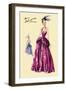 Magenta Evening Gown-null-Framed Art Print