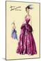 Magenta Evening Gown-null-Mounted Art Print