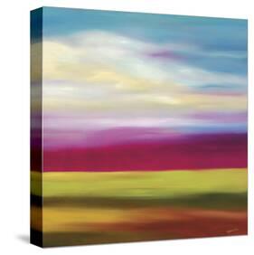 Magenta Horizon-Mary Johnston-Stretched Canvas