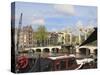 Magere Brug, Amstel River, Amsterdam, Netherlands, Europe-Amanda Hall-Stretched Canvas