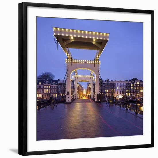 Magere Brug (Bridge), Amstel, Amsterdam, the Netherlands-Rainer Mirau-Framed Photographic Print