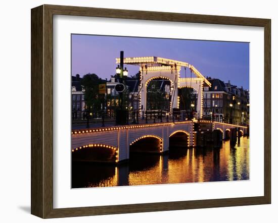 Magere Brug (Skinny Bridge), Amsterdam, the Netherlands (Holland)-Sergio Pitamitz-Framed Photographic Print