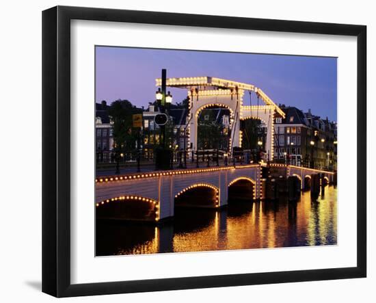 Magere Brug (Skinny Bridge), Amsterdam, the Netherlands (Holland)-Sergio Pitamitz-Framed Photographic Print