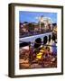 Magere Brug (Skinny Bridge) at Dusk, Amsterdam, Holland, Europe-Frank Fell-Framed Photographic Print