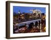 Magere Brug (Skinny Bridge) at Dusk, Amsterdam, Holland, Europe-Frank Fell-Framed Photographic Print