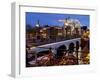 Magere Brug (Skinny Bridge) at Dusk, Amsterdam, Holland, Europe-Frank Fell-Framed Photographic Print