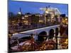 Magere Brug (Skinny Bridge) at Dusk, Amsterdam, Holland, Europe-Frank Fell-Mounted Photographic Print