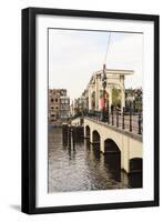 Magere Brug (The Skinny Bridge), Amsterdam, Netherlands, Europe-Amanda Hall-Framed Premium Photographic Print