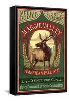 Maggie Valley, North Carolina - Elk Pale Ale-Lantern Press-Framed Stretched Canvas