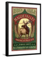 Maggie Valley, North Carolina - Elk Pale Ale-Lantern Press-Framed Art Print