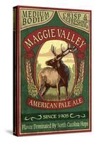 Maggie Valley, North Carolina - Elk Pale Ale-Lantern Press-Stretched Canvas