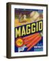 Maggio Vegetable Label - Holtville, CA-Lantern Press-Framed Art Print